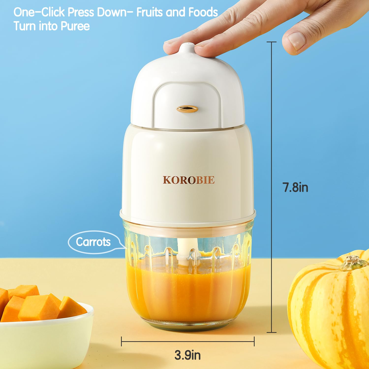 Baby Food Maker & Blender for Fruits, Veggies, Meat - White | Healthy Homemade Purees