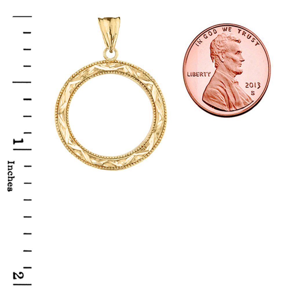 14K Yellow Gold Sparkle-Cut Circle of Life Charm Pendant Necklace - Elegant Jewelry Gift for Women, Perfect for Anniversaries, Birthdays & Special Occasions