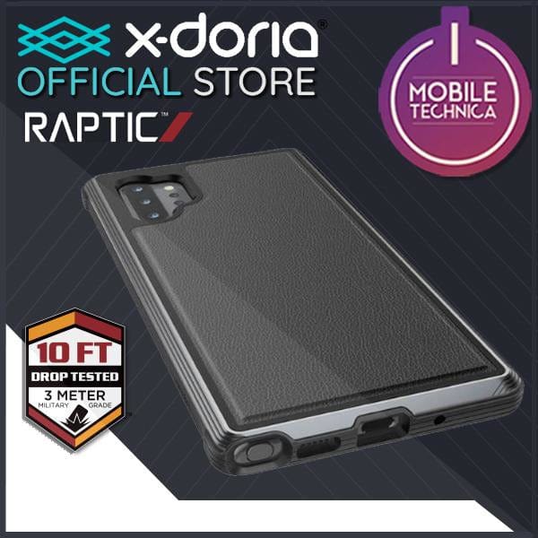 X Doria Defense Shield Case for Samsung Galaxy Note 10+/5G - Premium Carbon Fiber & Leather Hybrid Protective Cover | Slim Fit, Shockproof Design for Everyday Use & Travel Protection