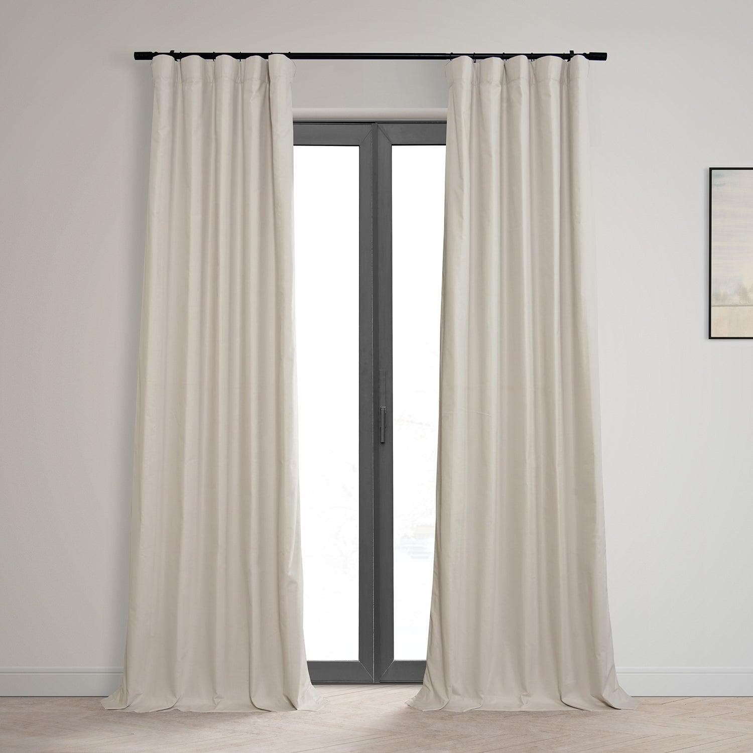 Fable Beige Dune Textured Cotton Blackout Curtains for Bedroom & Living Room - Thermal Insulated Window Drapes for Hotels, Home Decor, and Light Blocking