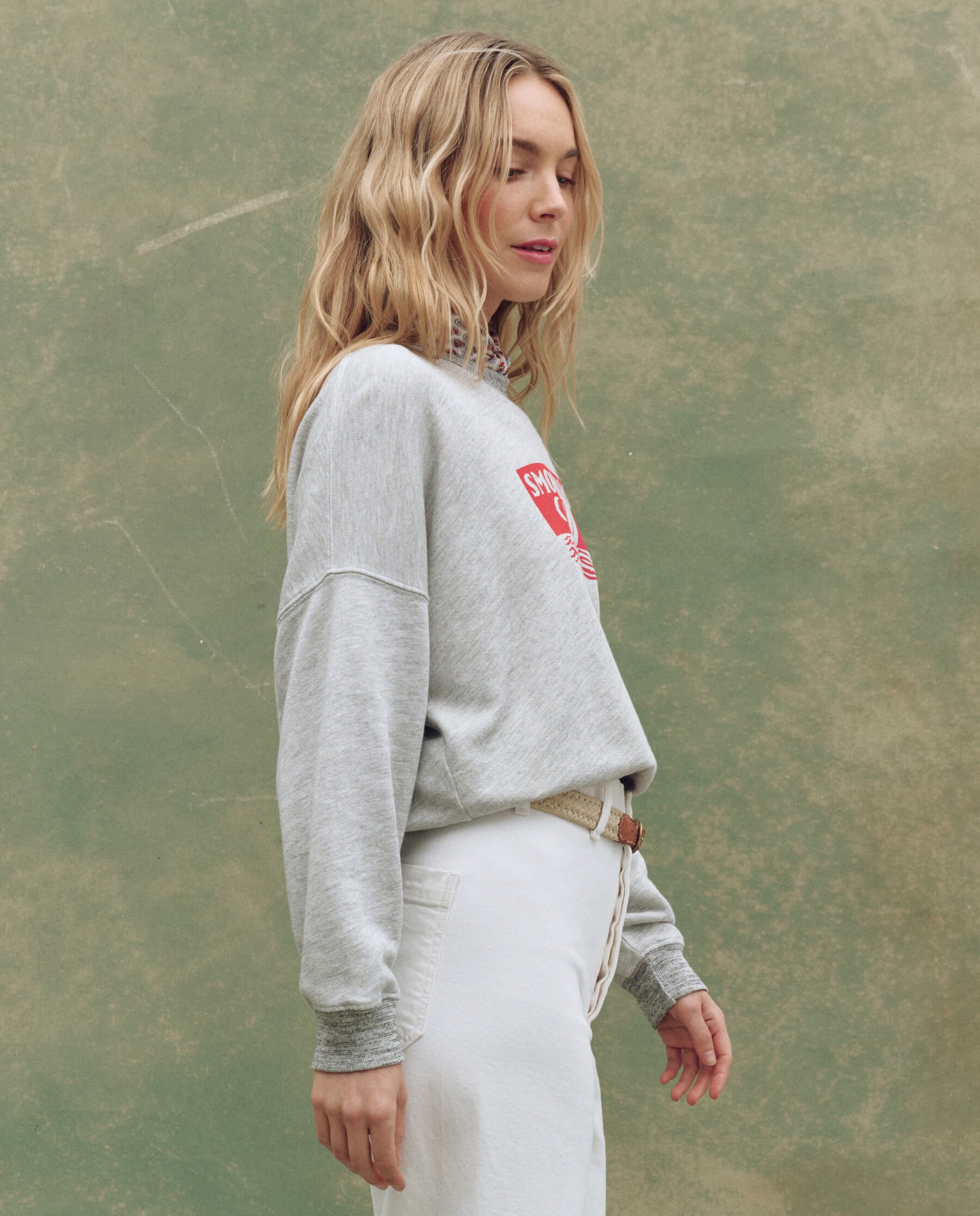 The Teammate Sweatshirt - Soft Heather Grey with Smooth Sailin Graphic | Comfortable Crewneck Pullover for Casual Wear, Sports & Team Events