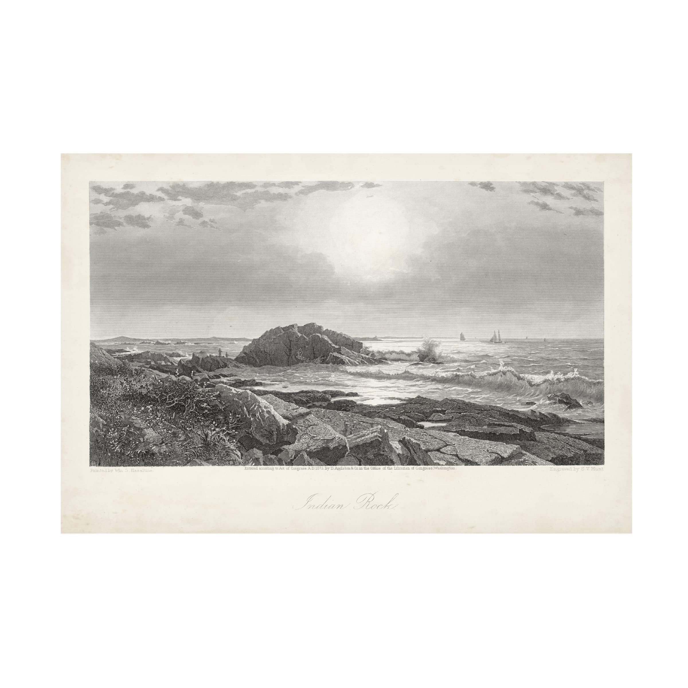 Trademark Fine Art 'Indian Rock' Canvas Print by William Cullen Bryant - Stunning Landscape Wall Art for Living Room, Bedroom & Office Decor