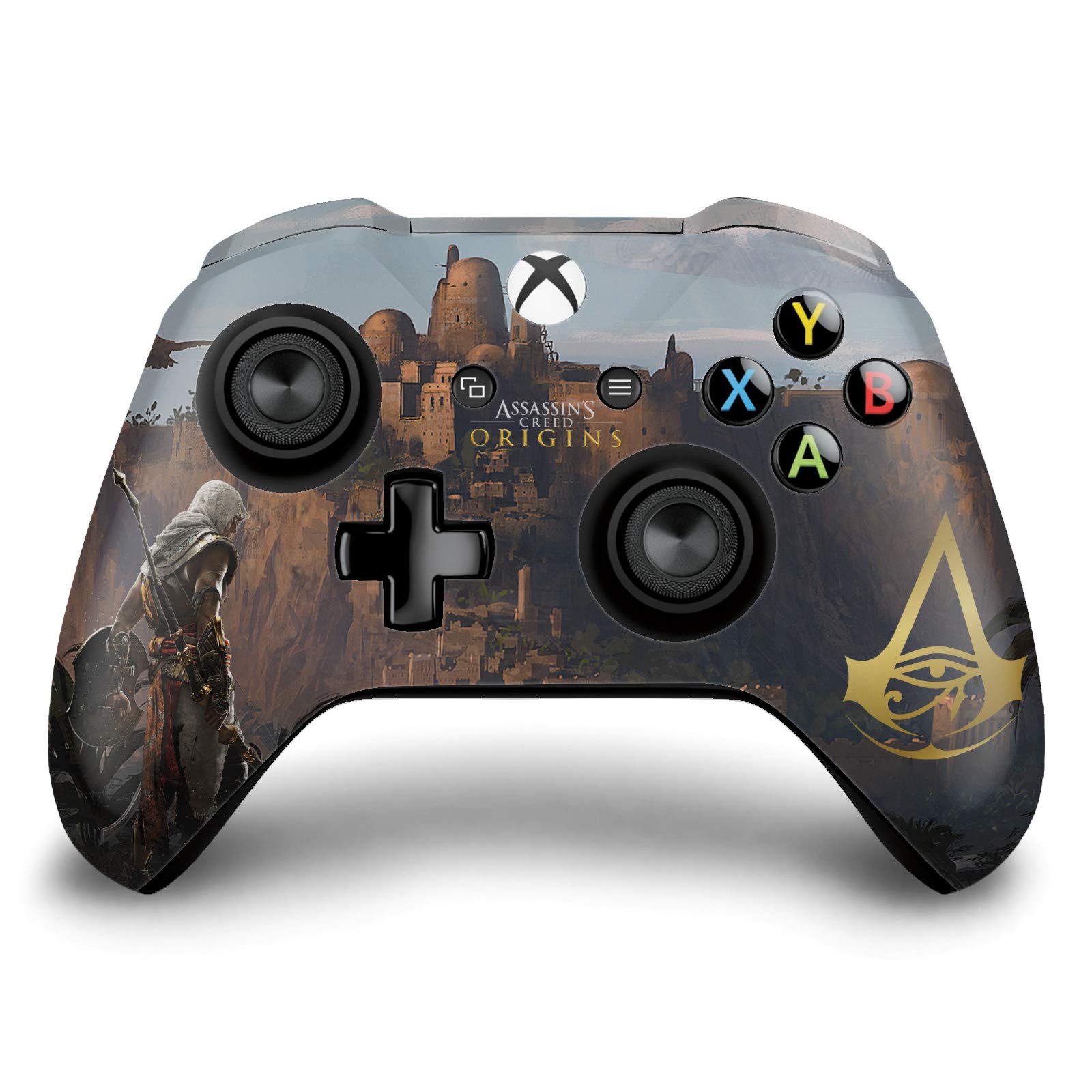 Official Assassin's Creed Bayek Matte Vinyl Gaming Skin Sticker for Xbox One S/X Controller - Durable Decal Cover with Character Art from Origins - Perfect for Gaming Enthusiasts & Collectors