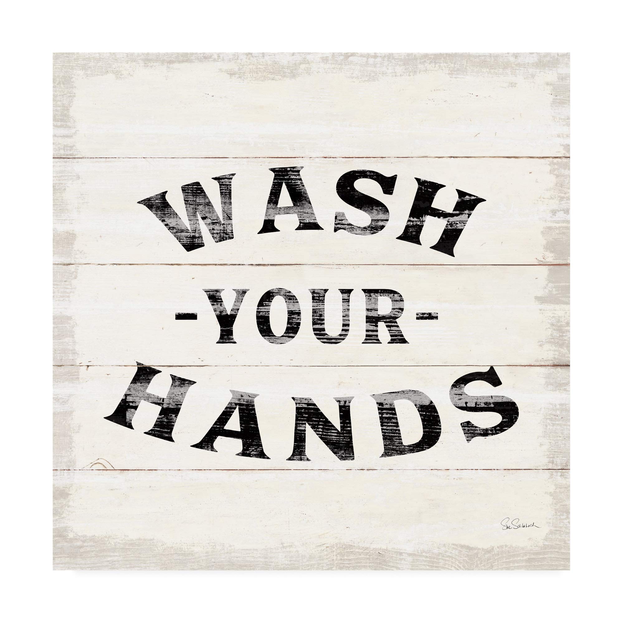 Sue Schlabach Shiplap Bath IV Fine Art Print - 18x18 Inch Wall Decor for Bathroom, Living Room & Bedroom