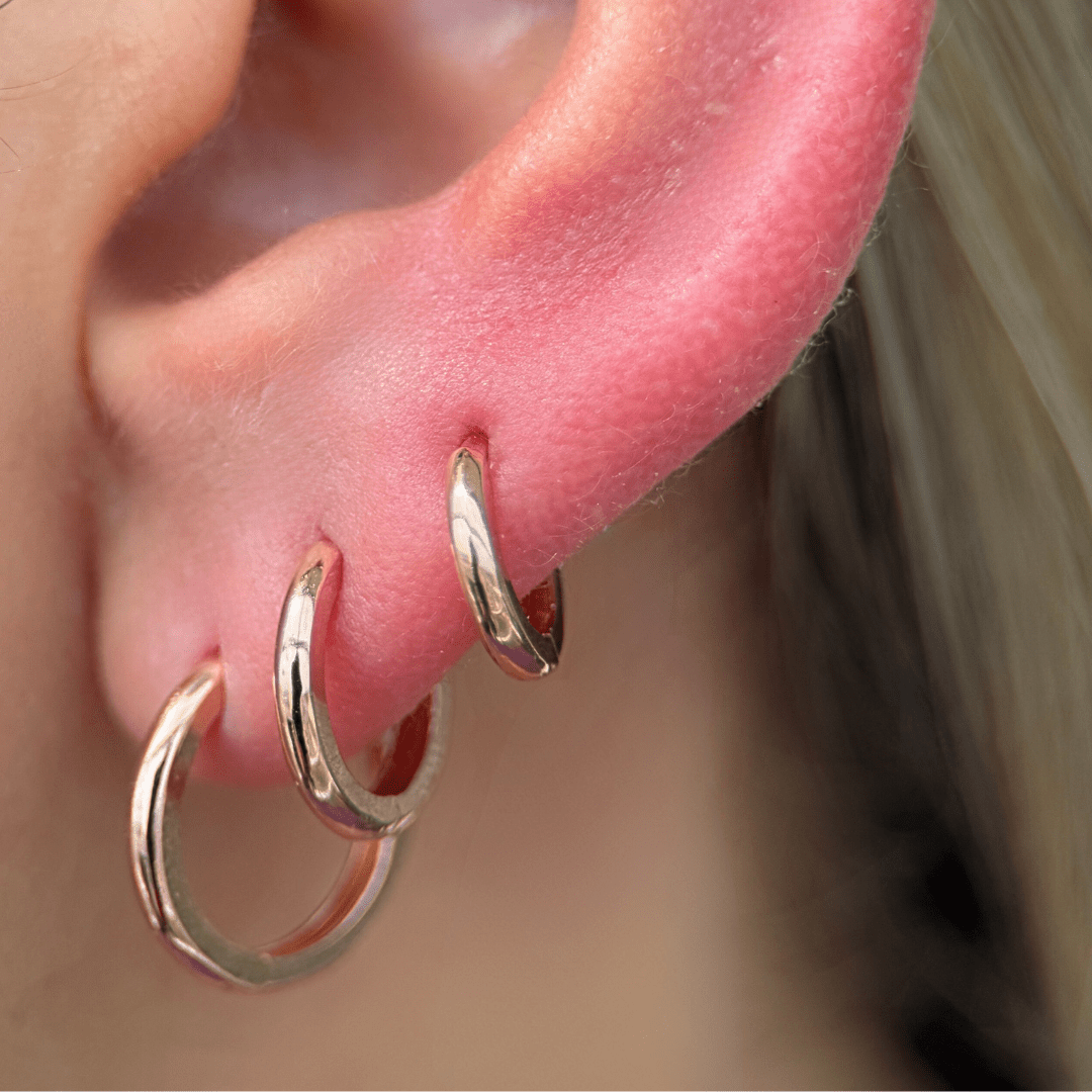 14k Rose Gold Infinity Hoop Earrings - Dainty & Elegant Jewelry for Women, Perfect for Everyday Wear, Parties & Special Occasions