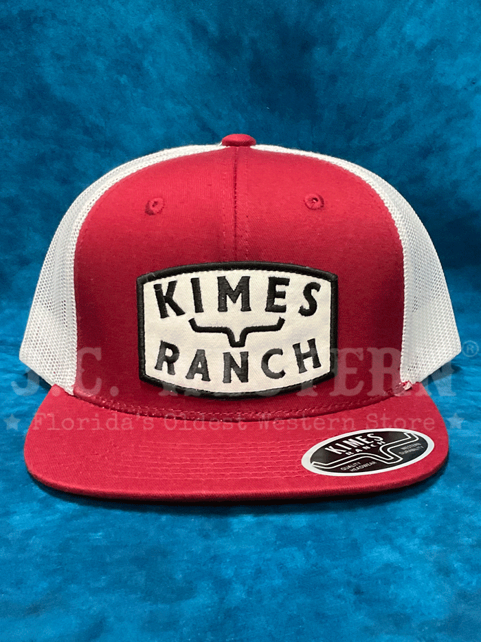 Kimes Ranch ROY Mesh Back High Profile Baseball Cap - Red | Adjustable Snapback Hat for Men & Women | Perfect for Outdoor Sports, Running, and Casual Wear