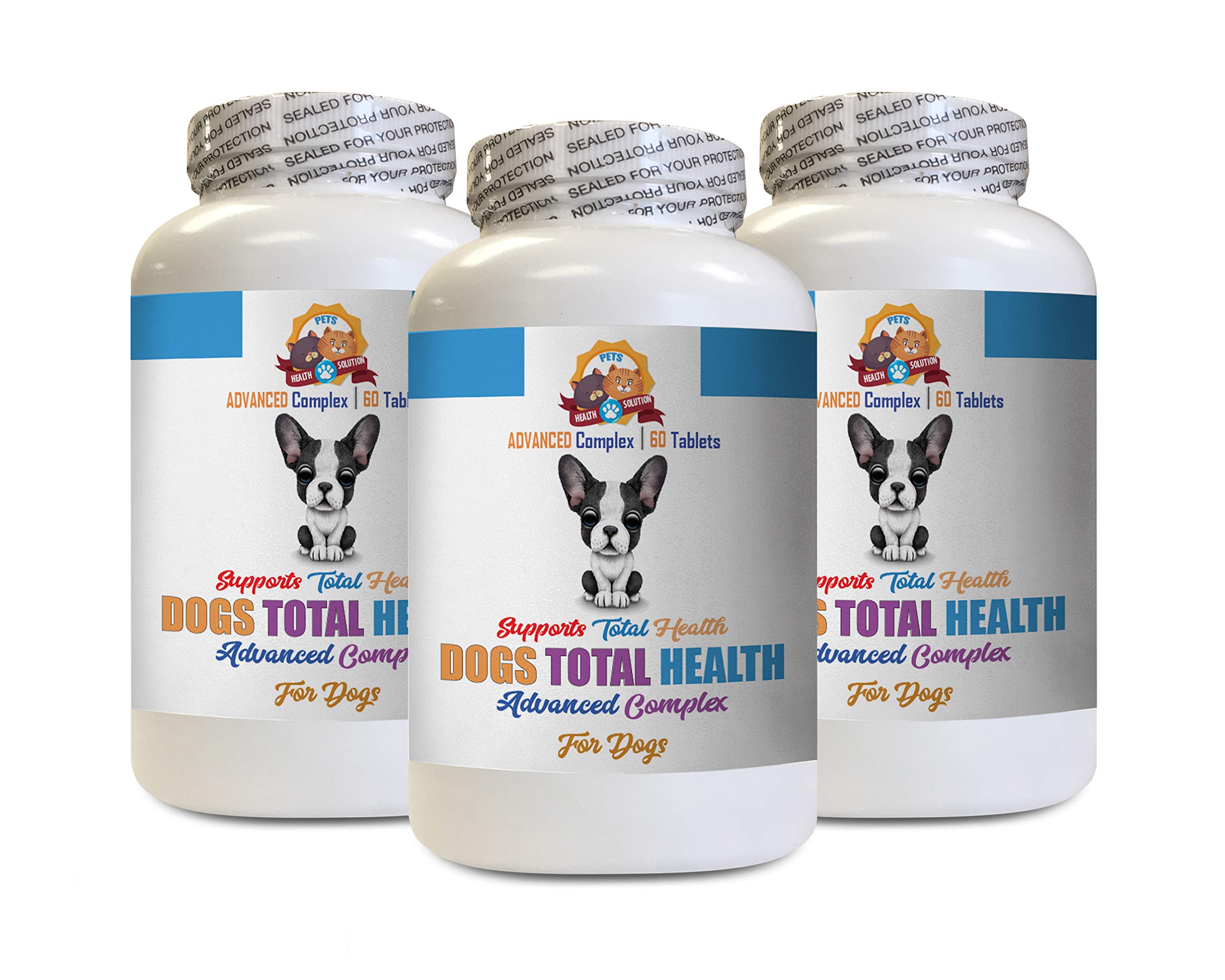 Premium Dog Eye Support Supplement with Total Health Formula - Advanced Care for Coat, Teeth, Gums, Eyes & Urinary Tract - Vitamin E Enriched - 180 Tablets (3 Bottles) - Ideal for Senior Dogs & Daily Wellness Maintenance