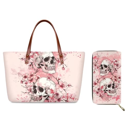 Pink Floral Skull