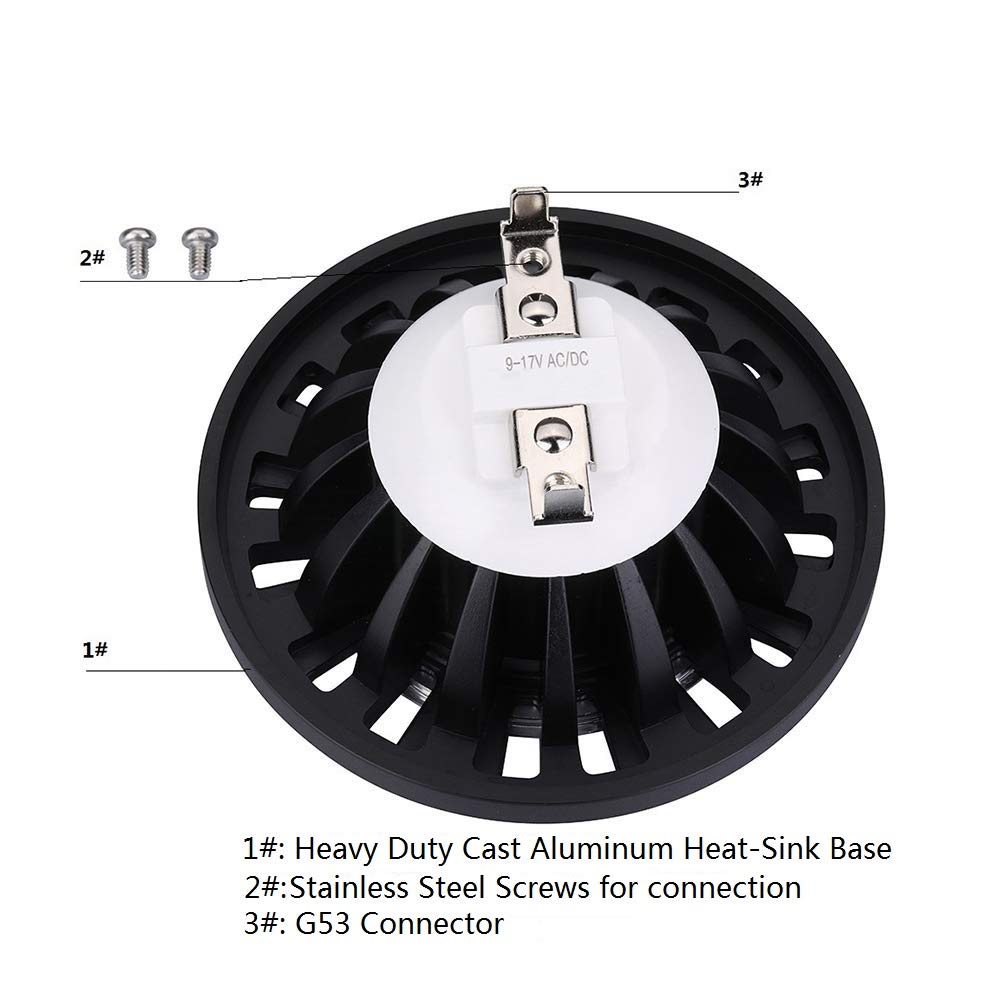Arrownine PAR36 LED Landscape Bulb - 10W Dimmable Warm White 2700K, IP67 Waterproof for Outdoor Lighting (9-17V AC/DC) - Perfect for Well Lights, Tree Uplighting, Flag Pole Illumination & Landscape Accent Lighting