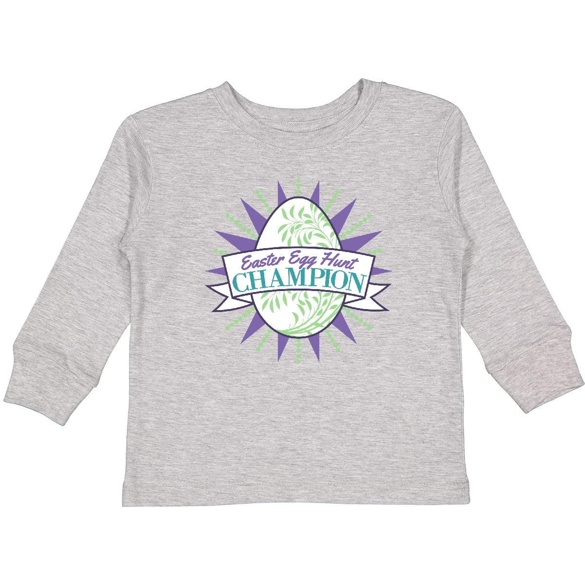 Inktastic Easter Egg Hunt Champion Purple Toddler Long Sleeve T-Shirt - Cute Easter Outfit for Boys & Girls, Holiday Family Matching Tee - Perfect for Easter Egg Hunts, Spring Celebrations & Photo Shoots