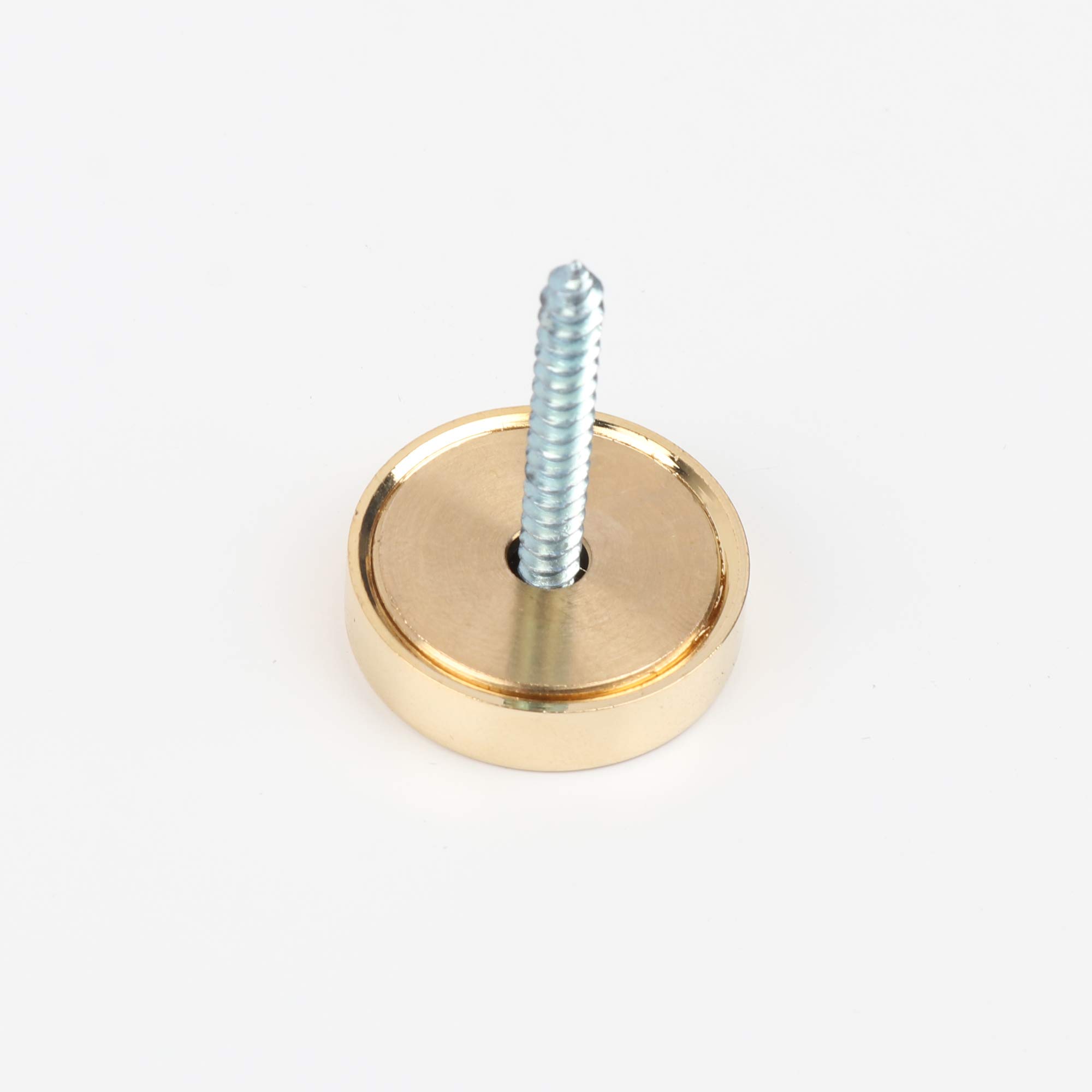 Polished Gold Brass Mirror Screws & Decorative Cap Nails - 1 Inch (4 Pack) - Perfect for Wall Mirrors, Picture Frames & Home Decor Projects