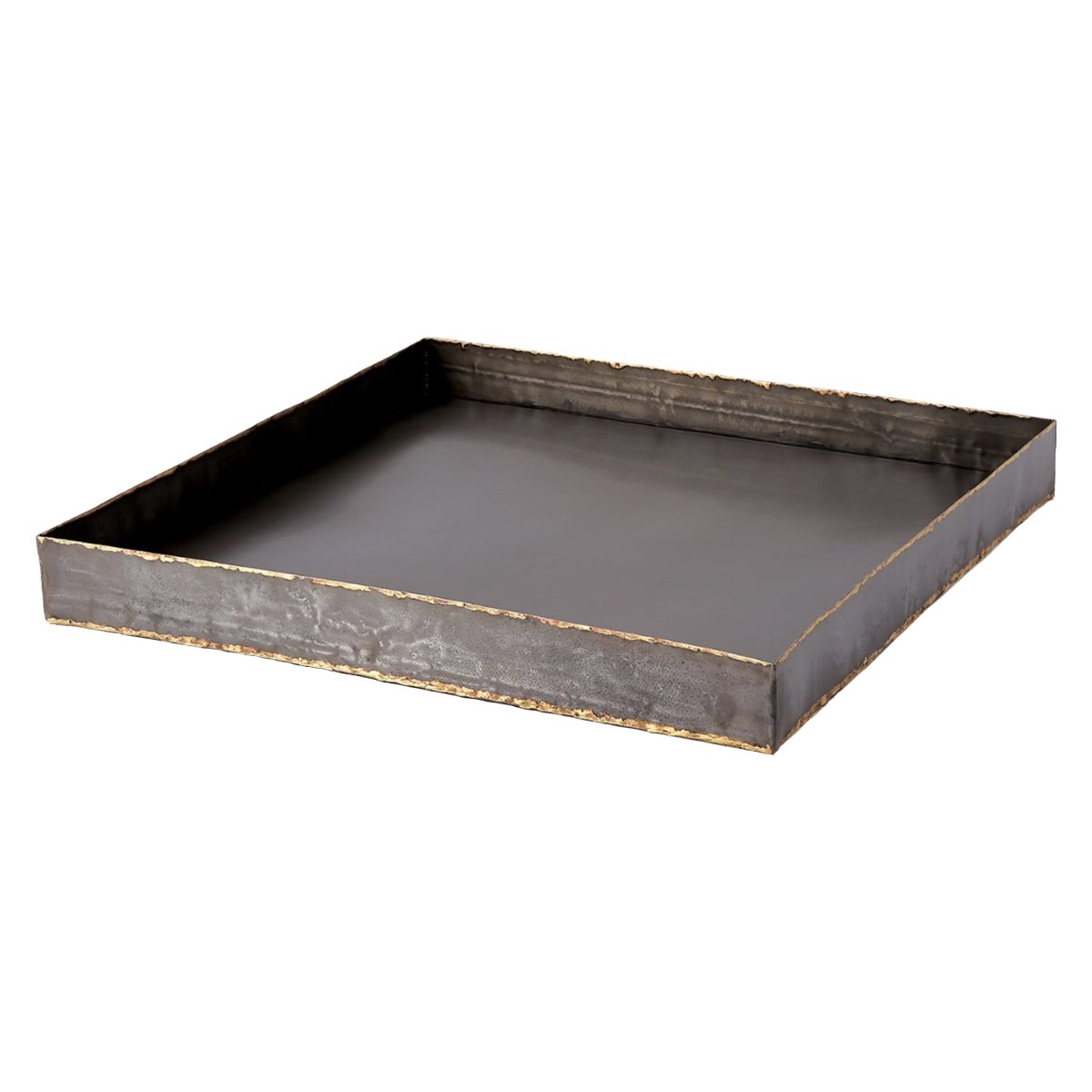Sturdy Iron Ottoman Tray - Rust-Resistant Serving Tray with Handles for Coffee Table, Sofa & Bed - Perfect for Breakfast in Bed, TV Snacks & Living Room Decor