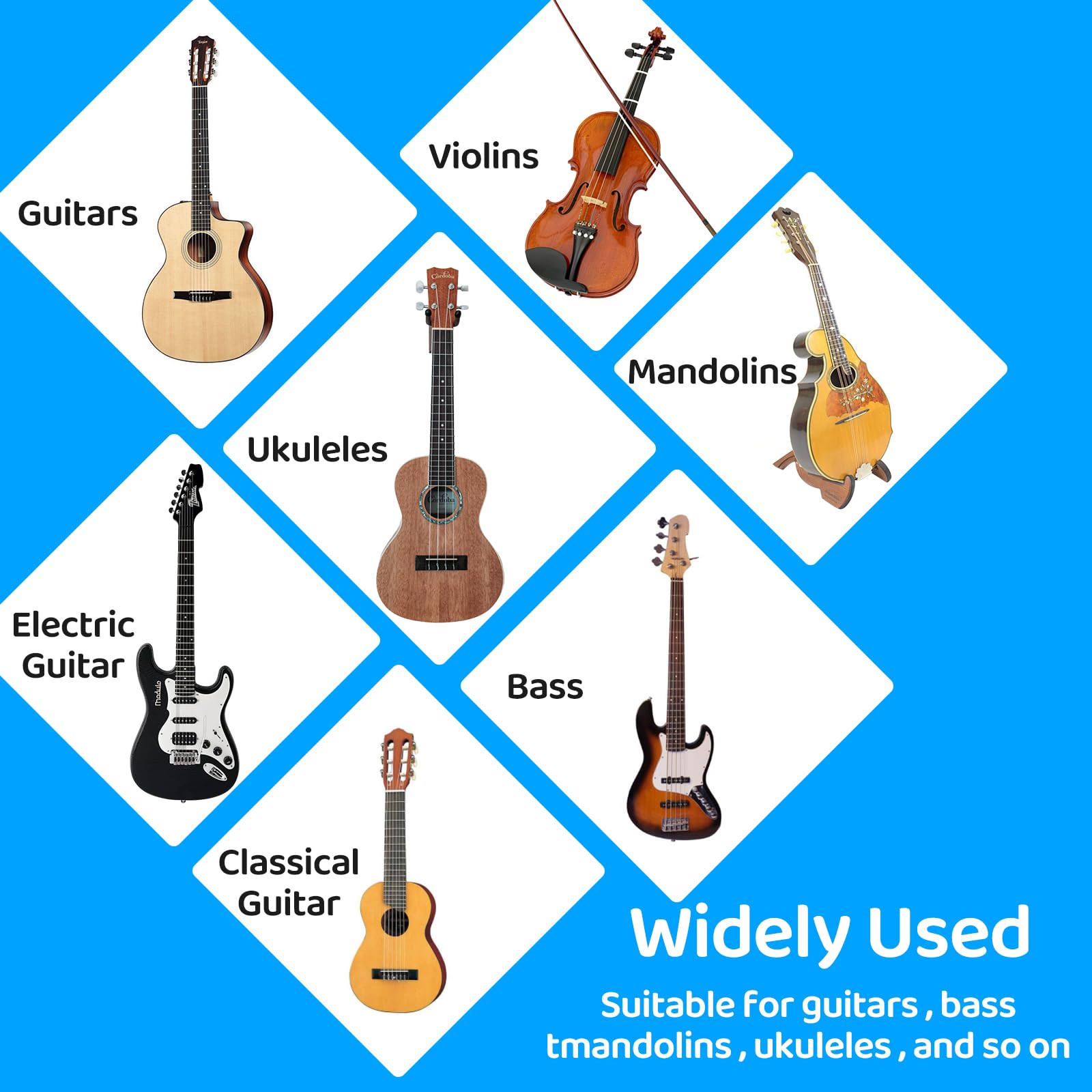 Foldable Guitar Stand - Non-Slip Rubber & Foam Arm for Acoustic, Electric, Bass, Ukulele, Banjo - Perfect for Home, Studio & Stage Use