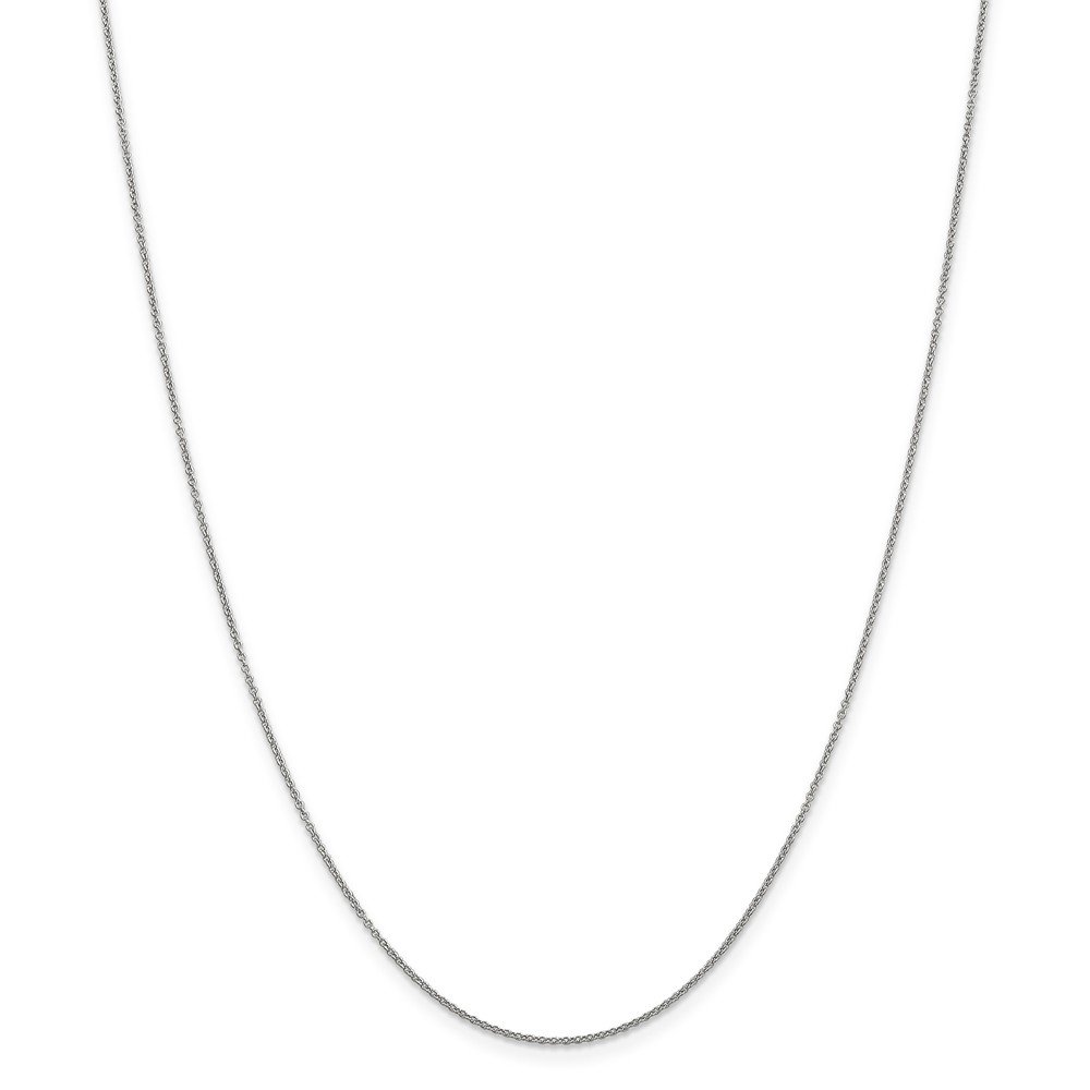 14K White Gold 0.9mm Cable Chain Necklace for Men & Women - Elegant Unisex Jewelry for Everyday Wear, Gifts & Special Occasions