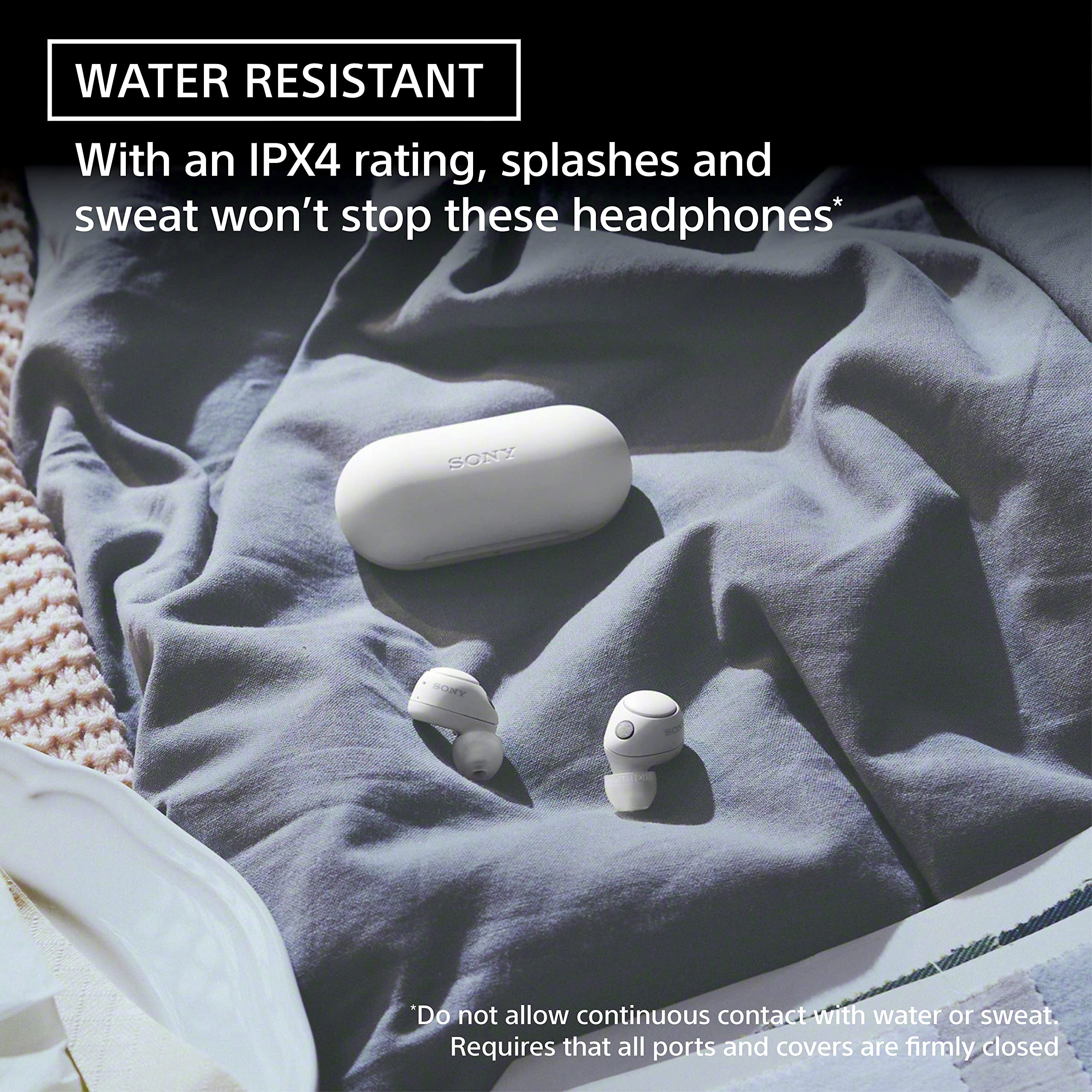 Sony WF-C700N Wireless Noise Canceling Earbuds with Mic, IPX4 Waterproof, Bluetooth 5.2 - White | Perfect for Gym, Running, Travel & Work Calls