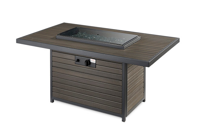 Outdoor GreatRoom Brooks BRK 1224 19K Rectangular Gas Fire Pit Table - Perfect for Patio, Backyard, and Outdoor Gatherings