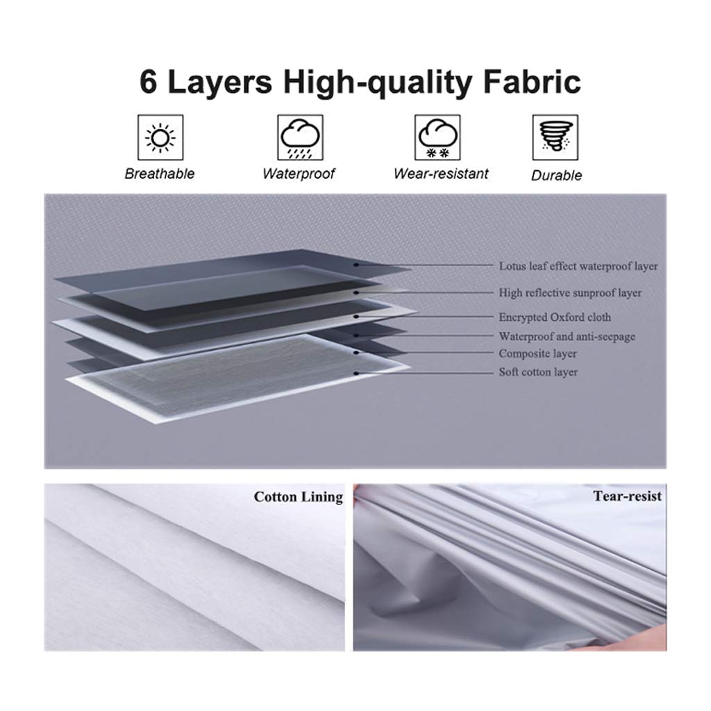 Waterproof All-Weather Car Cover for Daihatsu Esse 5-Door Hatchback - Heavy Duty Cotton Full Exterior Protection with Zipper | Outdoor Parking, Travel & Long-Term Vehicle Storage