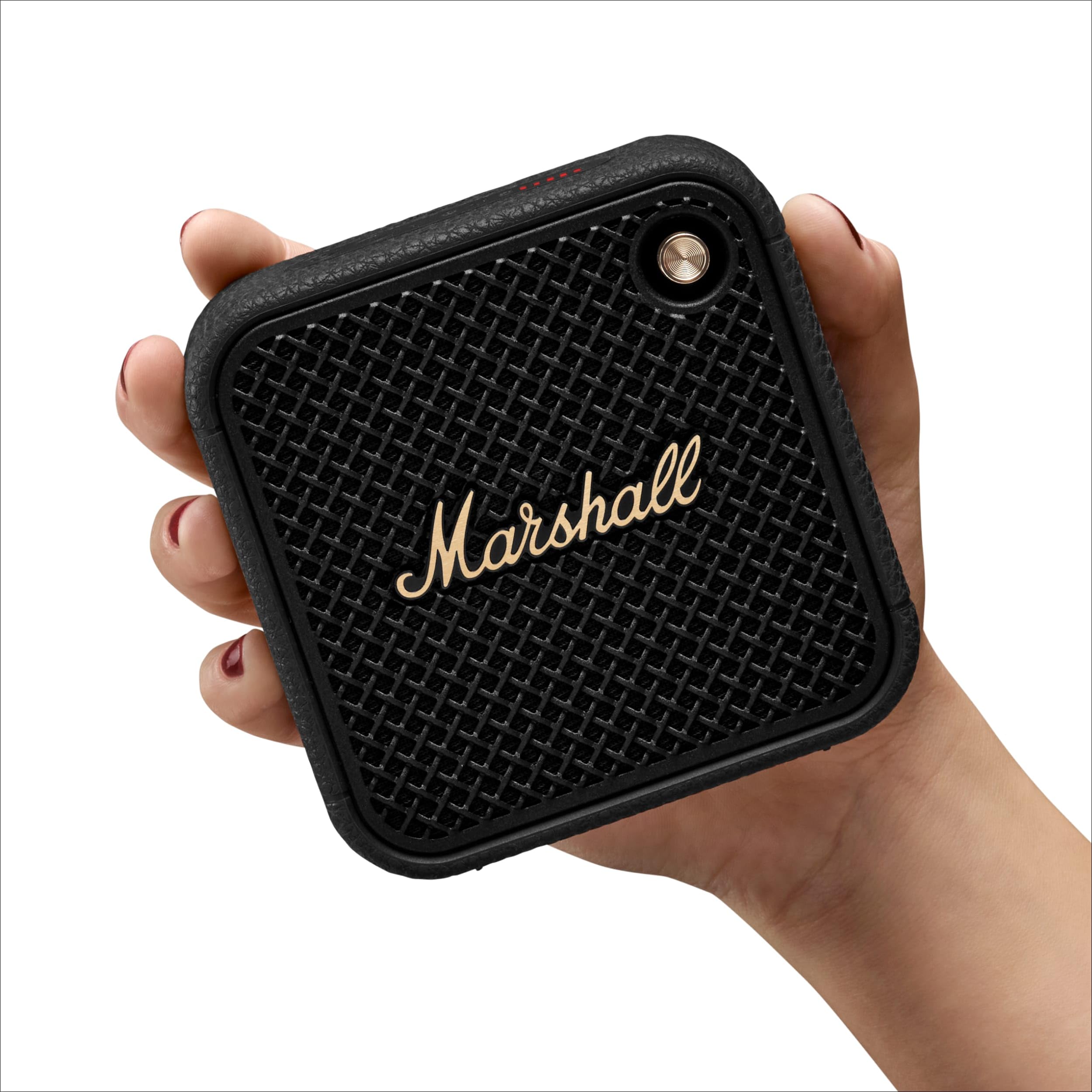 Marshall Willen II Bluetooth Portable Speaker - Wireless Outdoor Speaker with Rich Bass, IP67 Waterproof, 15+ Hours Playtime - Perfect for Travel, Beach, Camping & Home Use (Black & Brass)