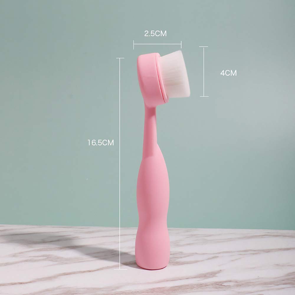 1Pc Facial Cleansing Brush - Superfine Synthetic Bristles for Gentle Exfoliation & Deep Cleansing | Handheld Manual Face Brush for Daily Skincare Routine | Perfect for Sensitive Skin & Makeup Removal