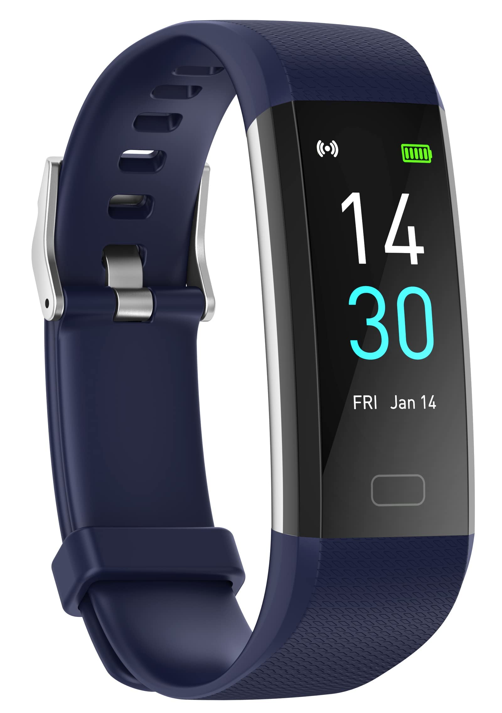 **Yihou IP68 Waterproof Fitness Tracker with Blood Pressure, Heart Rate, Blood Oxygen & Sleep Monitor - Smart Watch for Women & Men - Perfect for Running, Swimming & Daily Activity Tracking**