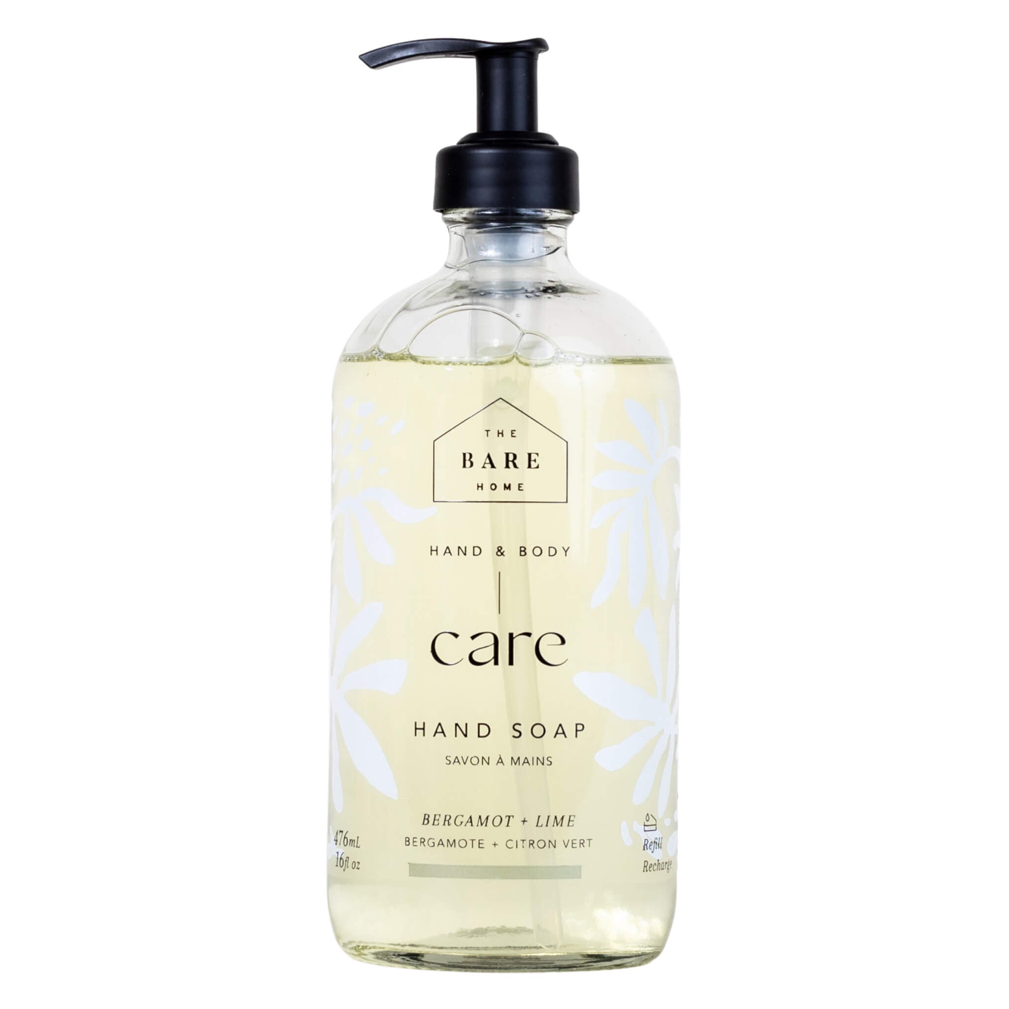 The Bare Home Hand Soap - Natural Moisturizing Liquid Soap for Kitchen & Bathroom - Gentle Cleansing with Essential Oils - Perfect for Daily Hand Washing, Dish Cleaning & Home Hygiene