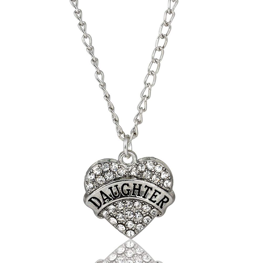 Heart Pendant Necklace for Daughter - Elegant Graduation, Birthday & Christmas Jewelry Gift from Mom & Dad | Perfect for Special Occasions & Everyday Wear