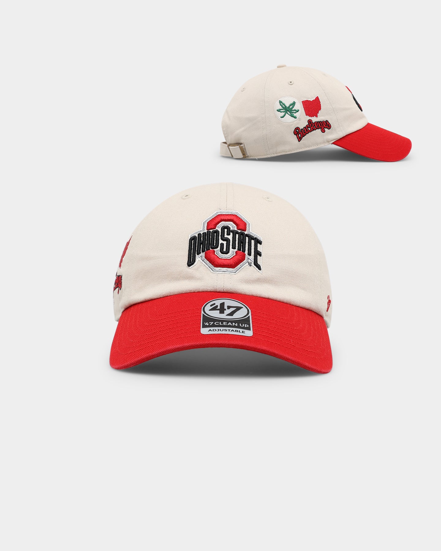 47 Brand Ohio State Buckeyes NCAA Adjustable Strapback Hat - Official Licensed Buckeyes Baseball Cap for Men & Women - Perfect for Game Day, Tailgating and College Sports Fans