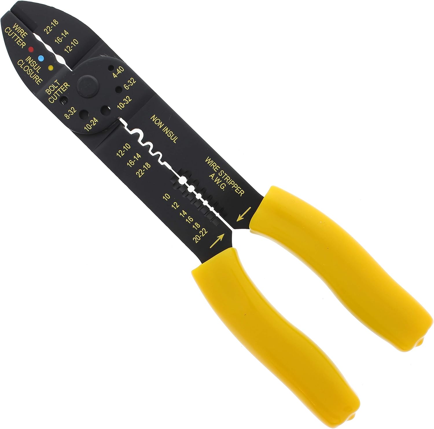 Premium Electrical Multi Crimp Strip Tool - Professional Wire Crimper & Stripper with Adjustable Crimping Nests, Ergonomic Textured Grip for Secure Wiring | Ideal for DIY Projects, Home Electrical Repairs & Automotive Wiring