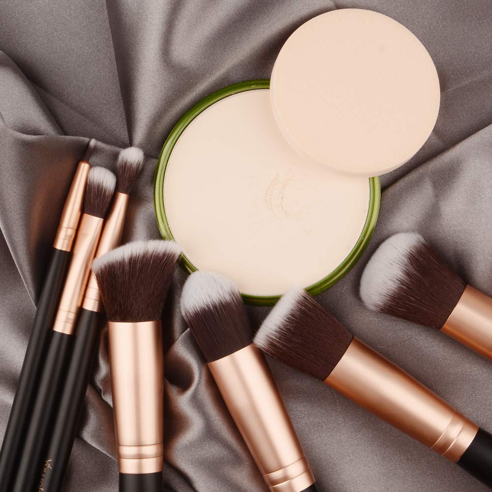 DAXSTAR 14-Piece Professional Makeup Brush Set - Synthetic Eyeshadow, Blending, Powder, Liquid & Cream Face Brushes | Cruelty-Free Vegan Cosmetic Kit for Flawless Makeup Application (Perfect for Daily Use, Travel & Professional Makeup Artists)