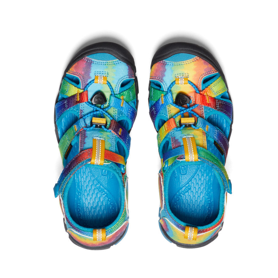 Seacamp II CNX Water Shoes for Big Kids - Vivid Blue & Original Tie Dye | Lightweight Quick-Dry Beach Shoes for Boys & Girls | Perfect for Swimming, Surfing & Summer Water Activities