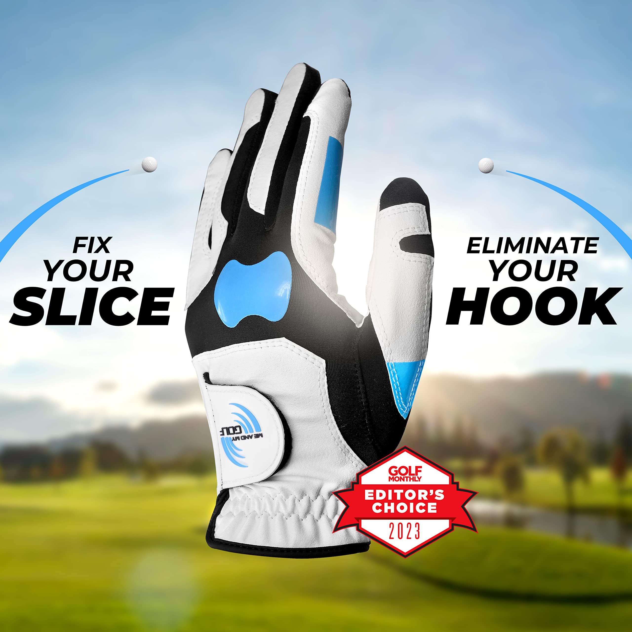 ME AND MY GOLF True Grip Training Golf Glove - Perfect Grip Every Swing, Instructional Videos, Fix Slice, Improve Grip, Men's Golf Gloves for Driving Range and Course Practice