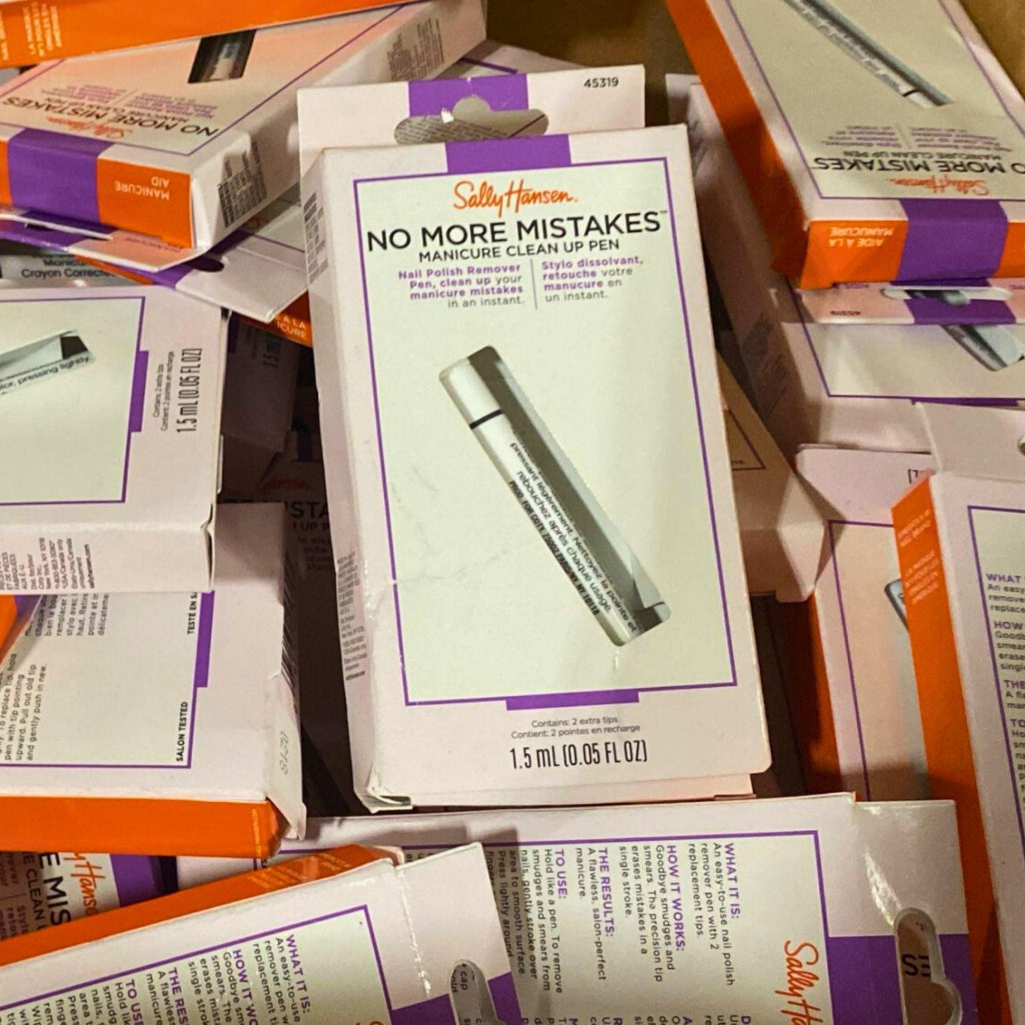 Sally Hansen No More Mistakes Manicure Clean Up Pen 0.05 oz (24 Pack) - Perfect for Nail Art, DIY Manicures & Professional Salon Use