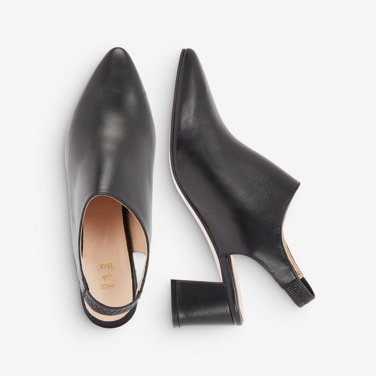 Allison Slingback Heels - Women's Black Strappy Sandals for Party, Wedding & Evening Wear | Comfortable Dress Shoes with Ankle Strap