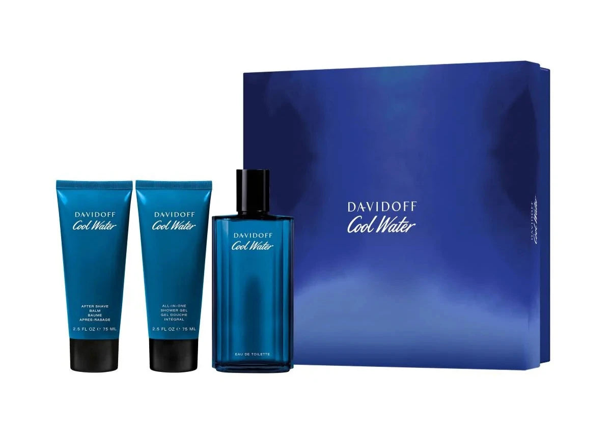 Davidoff Cool Water Men's Cologne Gift Set - Eau de Toilette Spray & After Shave Balm - Fresh Aquatic Fragrance for Men - Perfect for Gifting, Daily Wear & Special Occasions