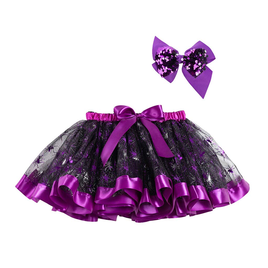 Baby Coats Girls Halloween Party Dance Ballet Costume Tulle Skirt with Bow Hairpin Set - Gray Blue (Black, 9-11 Years) for Trick or Treat, Recital, Photo Shoots, Birthday Parties & School Performances