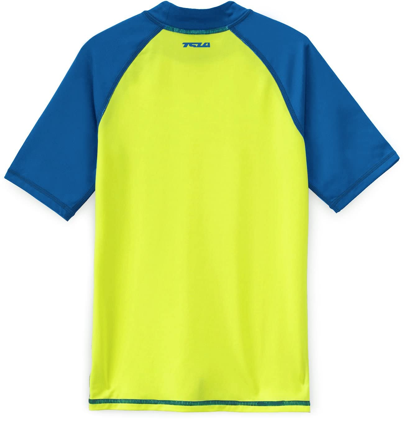 TSLA UPF 50+ Kids Rash Guard Short Sleeve UV Protection Swim Shirt - Youth Sun Protective Swimwear for Surfing, Swimming & Beach Activities