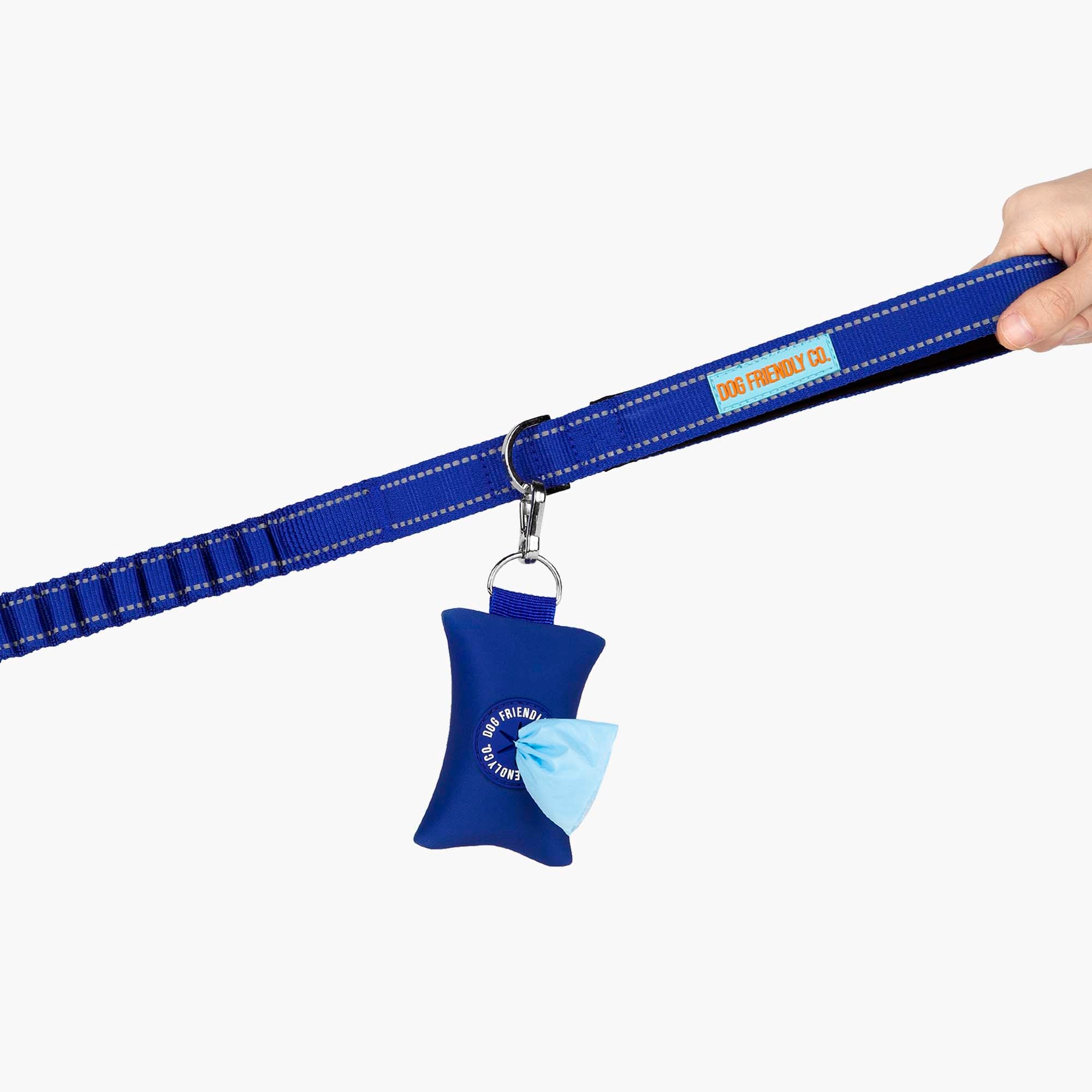 Eco-Friendly Dog Poop Bag Holder with Clip - Classic Blue | Portable Waste Dispenser for Walking, Hiking & Travel | Dog Friendly Co.