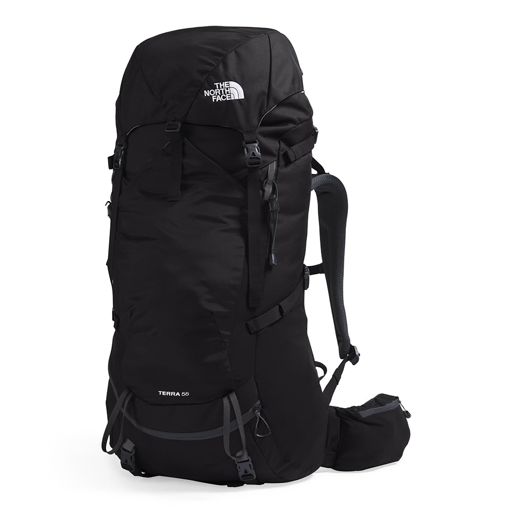 THE NORTH FACE Terra 55 Backpacking Backpack for Hiking & Camping - TNF Black/Asphalt Grey - Small/Medium - Lightweight & Durable for Outdoor Adventures
