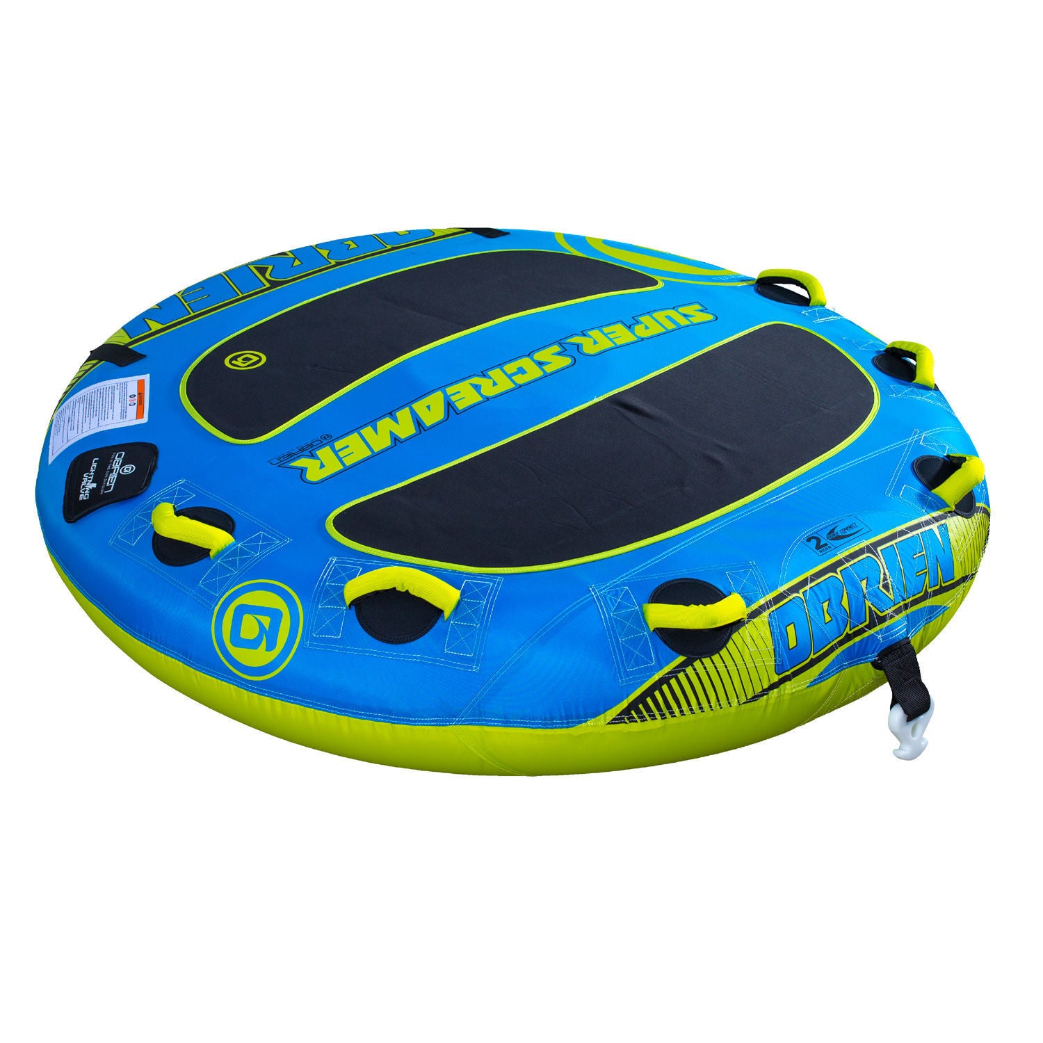 O'Brien Super Screamer 2 Rider Towable Tube - High-Speed Inflatable Water Tube for Lakes & Boating Fun