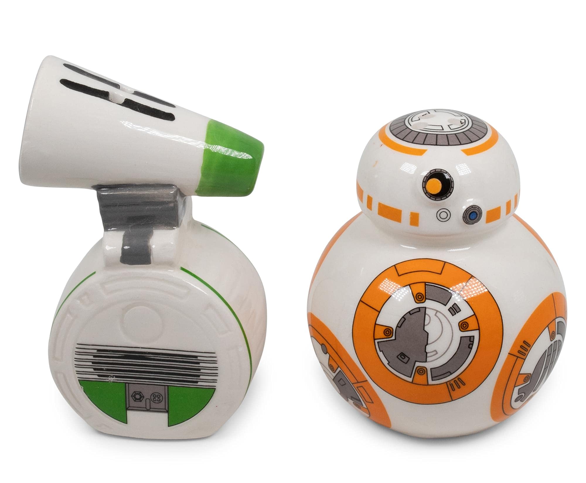 Star Wars Episode 9 Rise of Skywalker Ceramic Salt and Pepper Shakers Set - Official Movie Collectible for Kitchen, Dining Table & Star Wars Fan Gifts