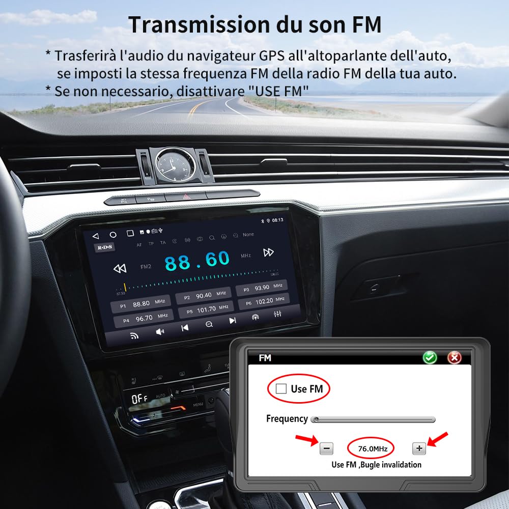 AWESAFE 9 Inch Car GPS Navigation System with Bluetooth - Compatible with Cars & Trucks, Accurate Maps for 52 European Countries, Free Lifetime Updates | Perfect for Road Trips, Delivery Drivers & Fleet Management