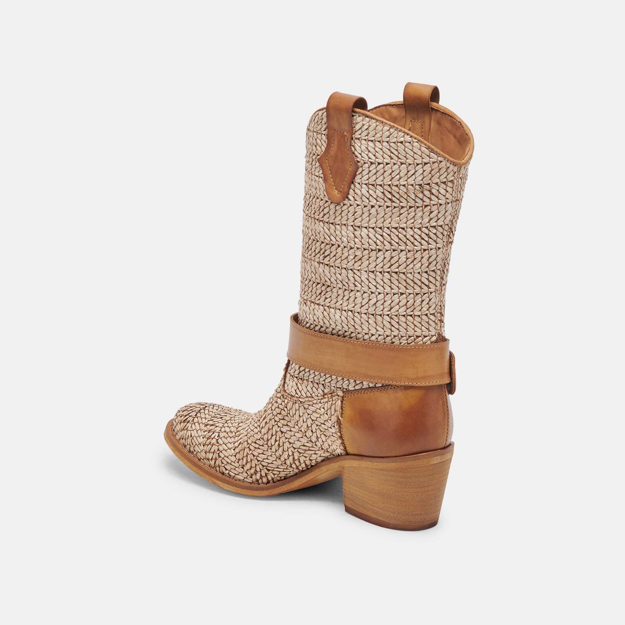 HOSS Brown Multi Raffia Boots - Stylish & Comfortable Women's Ankle Boots for Casual Outfits, Date Nights & Fall Fashion
