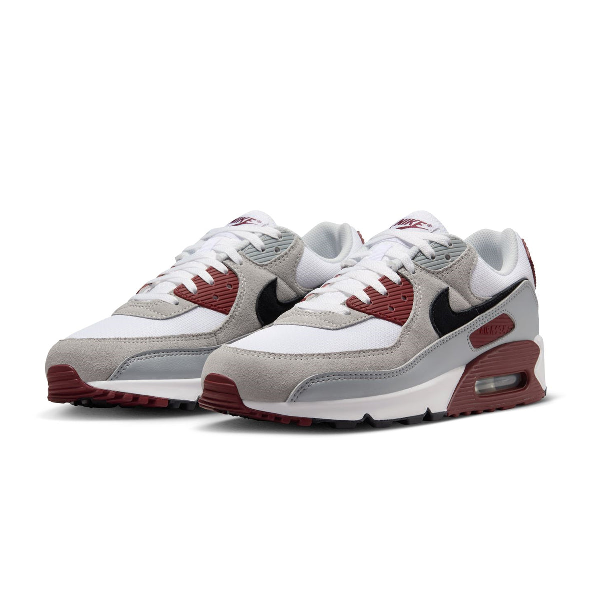 Nike Air Max 90 'Dark Team Red' Men's Running Shoes - Comfortable Retro Sneakers for Jogging, Gym Workouts & Casual Streetwear Style