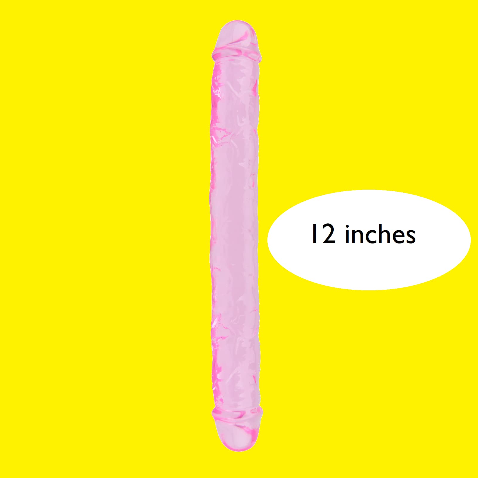12 Inch Double Ended Dildo for Couples - Flexible & Body-Safe Silicone Adult Toy - Perfect for Strapless Strap-On, Mutual Pleasure & Solo Play