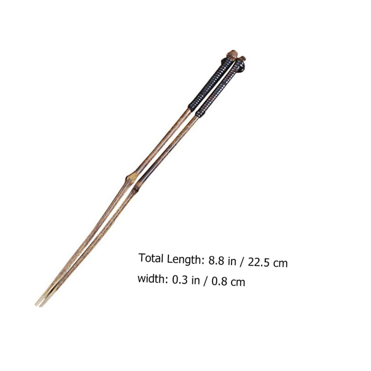 Hemoton Reusable Bamboo Chopsticks with Glass Dish Set - 1 Pair Japanese Style Vintage Sushi Chopsticks for Asian Dining, Home Kitchen & Restaurant Use