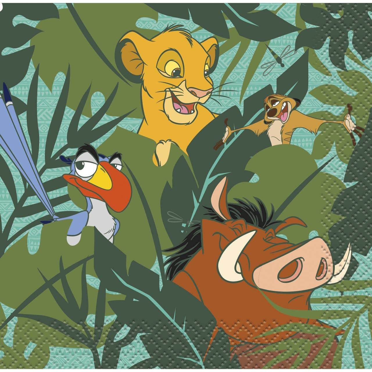 Disney Lion King Themed Beverage Napkins - 16 Count, Multicolor Party Napkins for Birthday, Baby Shower & Themed Celebrations - Perfect for Disney Fans & Kids Parties