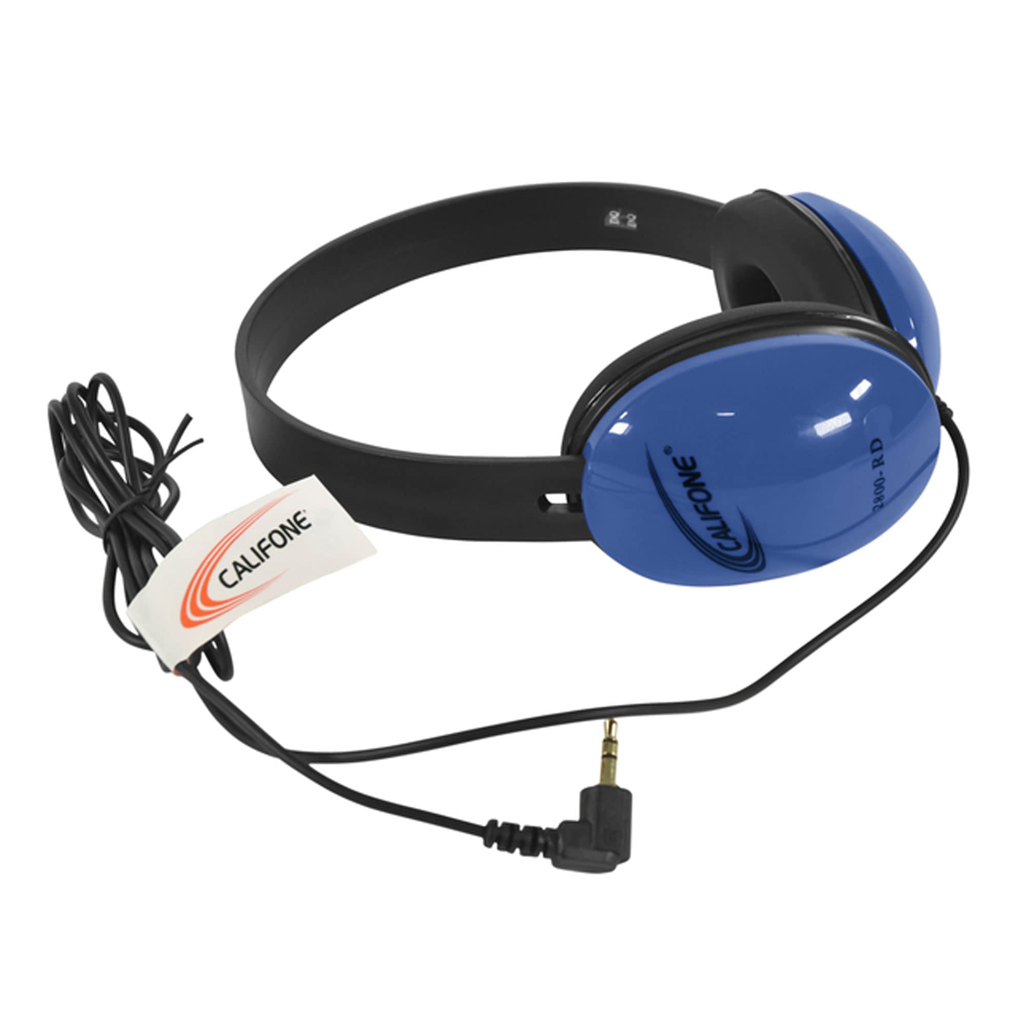 CALIFONE INTERNATIONAL Stereo Headphones for Kids - 3 Pack, Durable School Headphones with Volume Control, Perfect for Classroom, Library & Online Learning