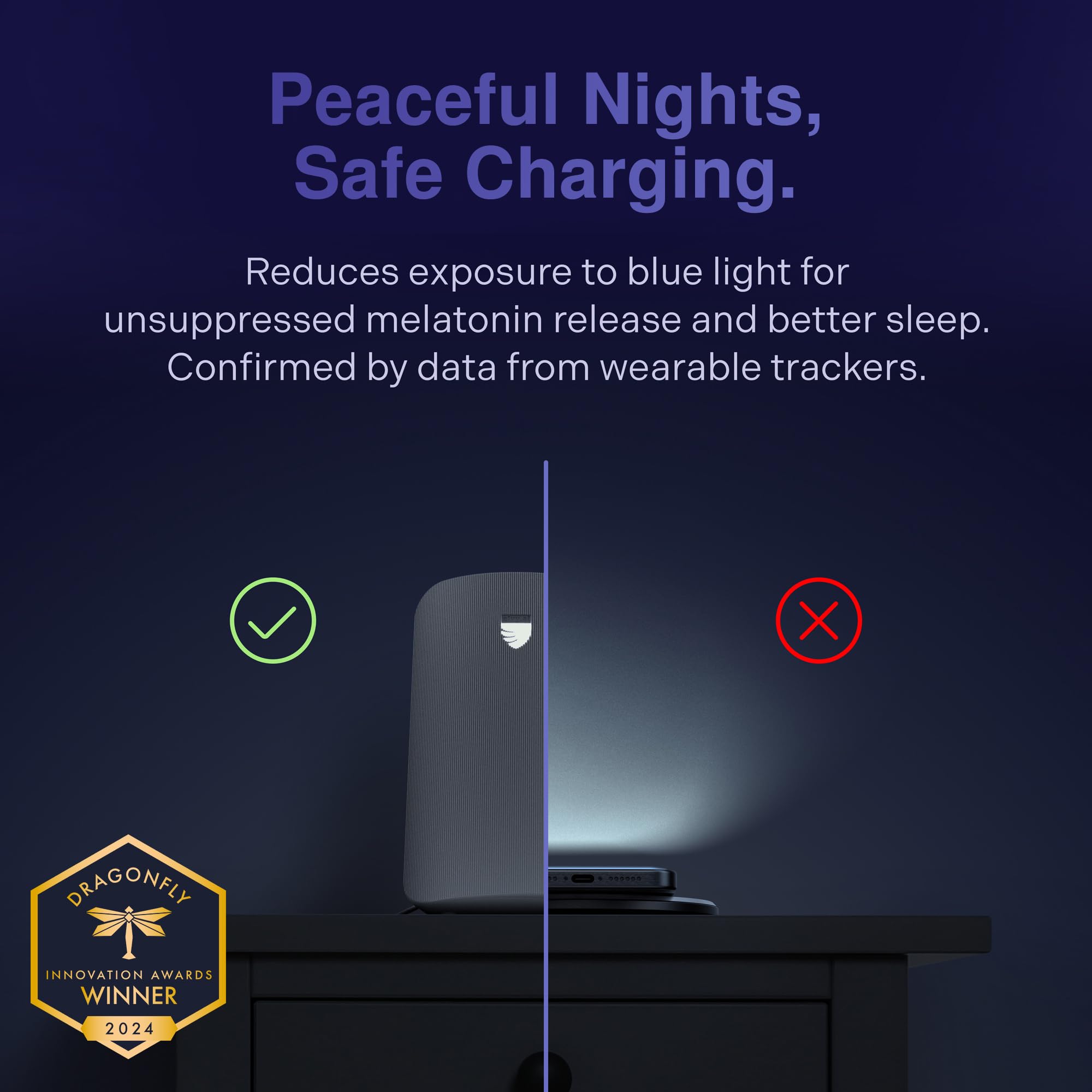 Elvy Fast Qi Wireless Charger for iPhone & Android Phones - EMF Protection, Lab Tested by Ordos Tech, Safe & Fast Charging (Snow White) | Perfect for Home, Office & Travel