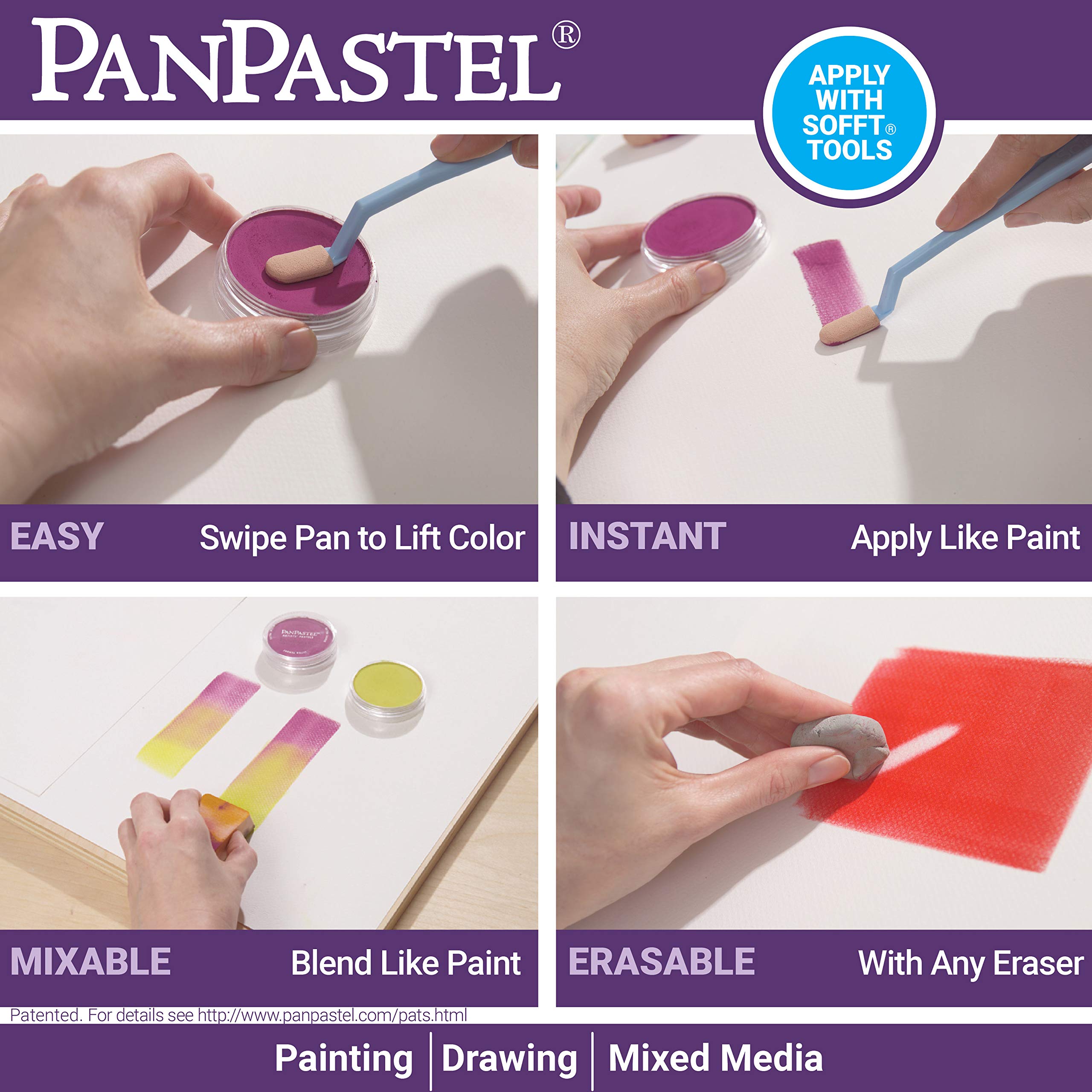 GOLDEN PanPastel Artist Pastels - Sky, Land & Sea Les Darlow Set (20 Professional Colors, Unique Cake-Like Pan Format) for Oil Painting, Sketching & Mixed Media Art