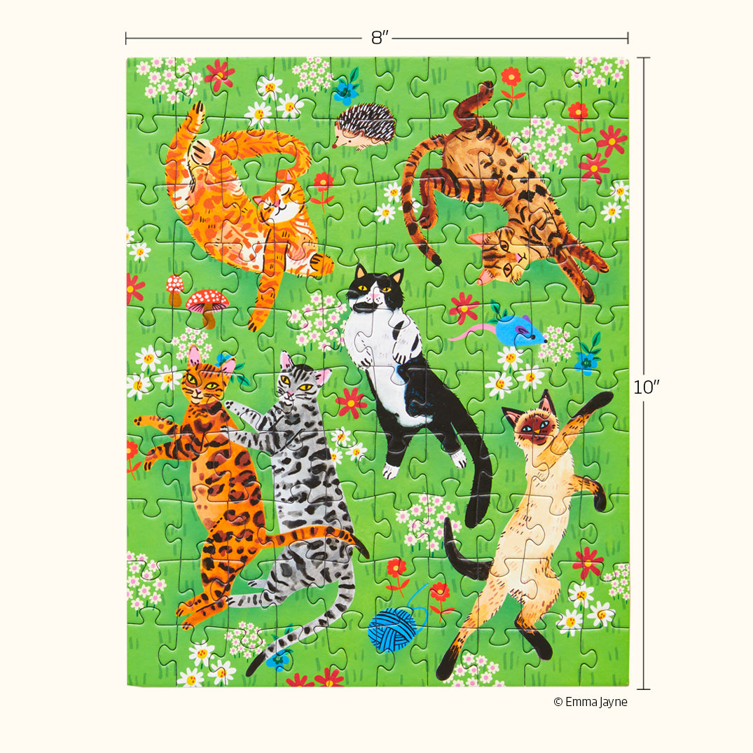 100 Piece Cat Nap Jigsaw Puzzle for Adults & Kids - Fun Family Activity, Relaxing Brain Teaser for Home & Office